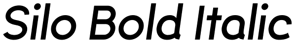 Silo Bold Italic Font