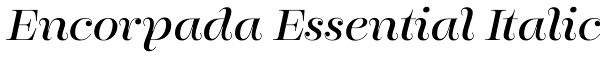 Encorpada Essential Italic Font