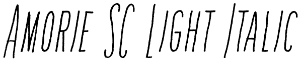 Amorie SC Light Italic Font