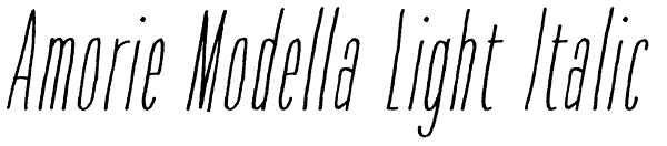 Amorie Modella Light Italic Font