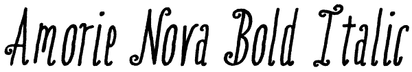 Amorie Nova Bold Italic Font