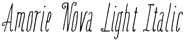 Amorie Nova Light Italic Font
