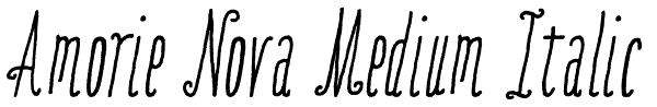 Amorie Nova Medium Italic Font