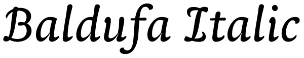 Baldufa Italic Font