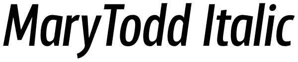 MaryTodd Italic Font