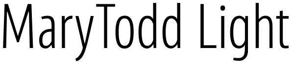 MaryTodd Light Font