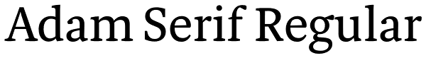 Adam Serif Regular Font