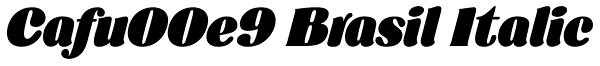 Cafu00e9 Brasil Italic Font