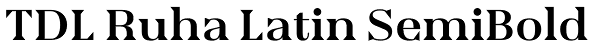 TDL Ruha Latin SemiBold Font