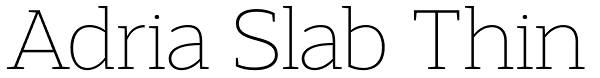 Adria Slab Thin Font