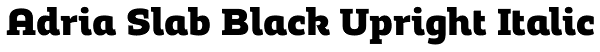 Adria Slab Black Upright Italic Font