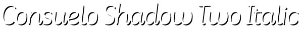 Consuelo Shadow Two Italic Font