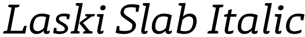 Laski Slab Italic Font