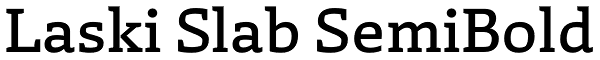 Laski Slab SemiBold Font