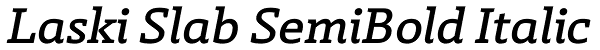 Laski Slab SemiBold Italic Font