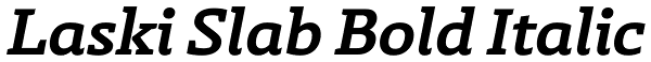 Laski Slab Bold Italic Font