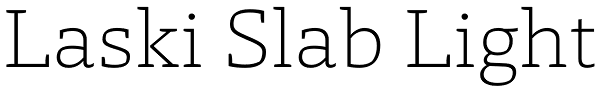 Laski Slab Light Font