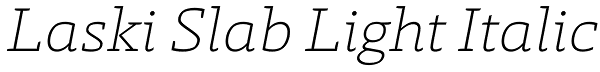 Laski Slab Light Italic Font