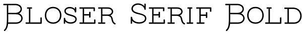 Bloser Serif Bold Font