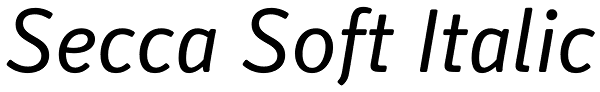 Secca Soft Italic Font