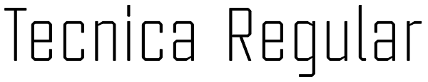 Tecnica Regular Font