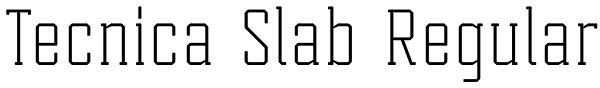 Tecnica Slab Regular Font