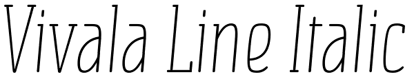 Vivala Line Italic Font