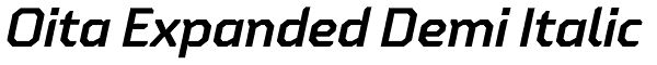 Oita Expanded Demi Italic Font