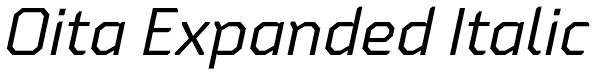 Oita Expanded Italic Font