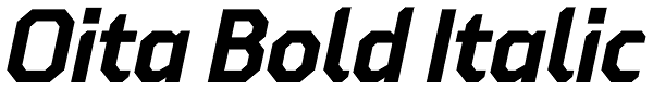 Oita Bold Italic Font