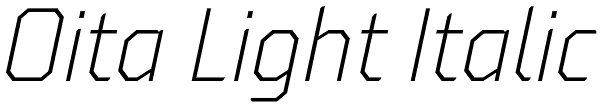 Oita Light Italic Font