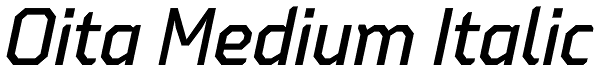 Oita Medium Italic Font