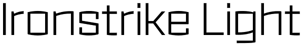 Ironstrike Light Font