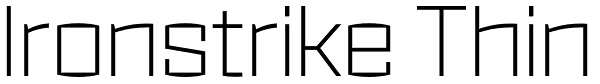 Ironstrike Thin Font