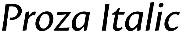 Proza Italic Font