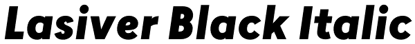 Lasiver Black Italic Font