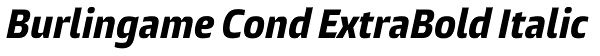 Burlingame Cond ExtraBold Italic Font