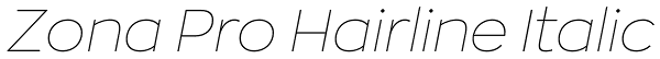 Zona Pro Hairline Italic Font