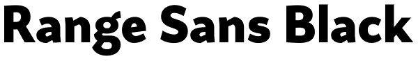 Range Sans Black Font