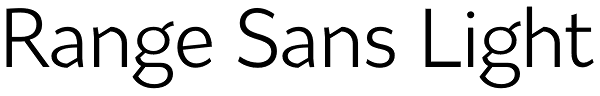 Range Sans Light Font