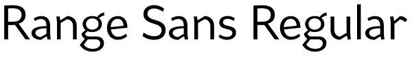 Range Sans Regular Font