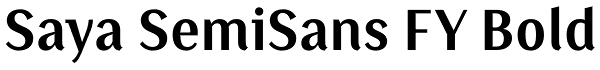 Saya SemiSans FY Bold Font