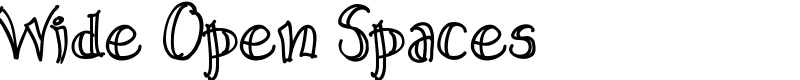 Wide Open Spaces Font