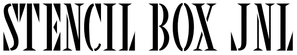 Stencil Box JNL Font