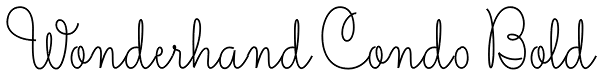 Wonderhand Cond0 Bold Font