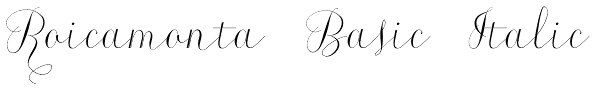 Roicamonta Basic Italic Font