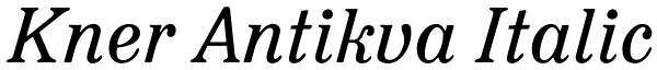 Kner Antikva Italic Font