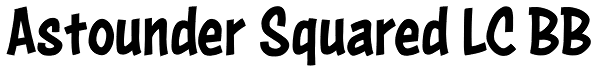 Astounder Squared LC BB Font