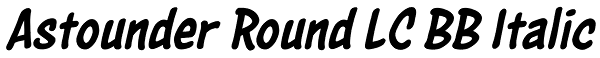 Astounder Round LC BB Italic Font