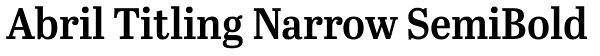 Abril Titling Narrow SemiBold Font